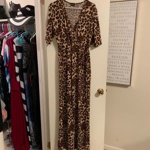 Plus Size Leopard Print Dress